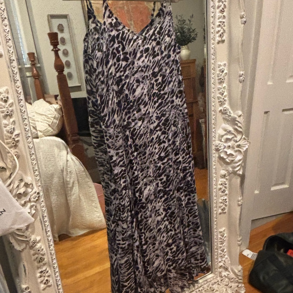 All Saints Black and White Maxi Dress